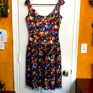 Milly Glam Ballet-Style Midi Dress w/ Black Tulle